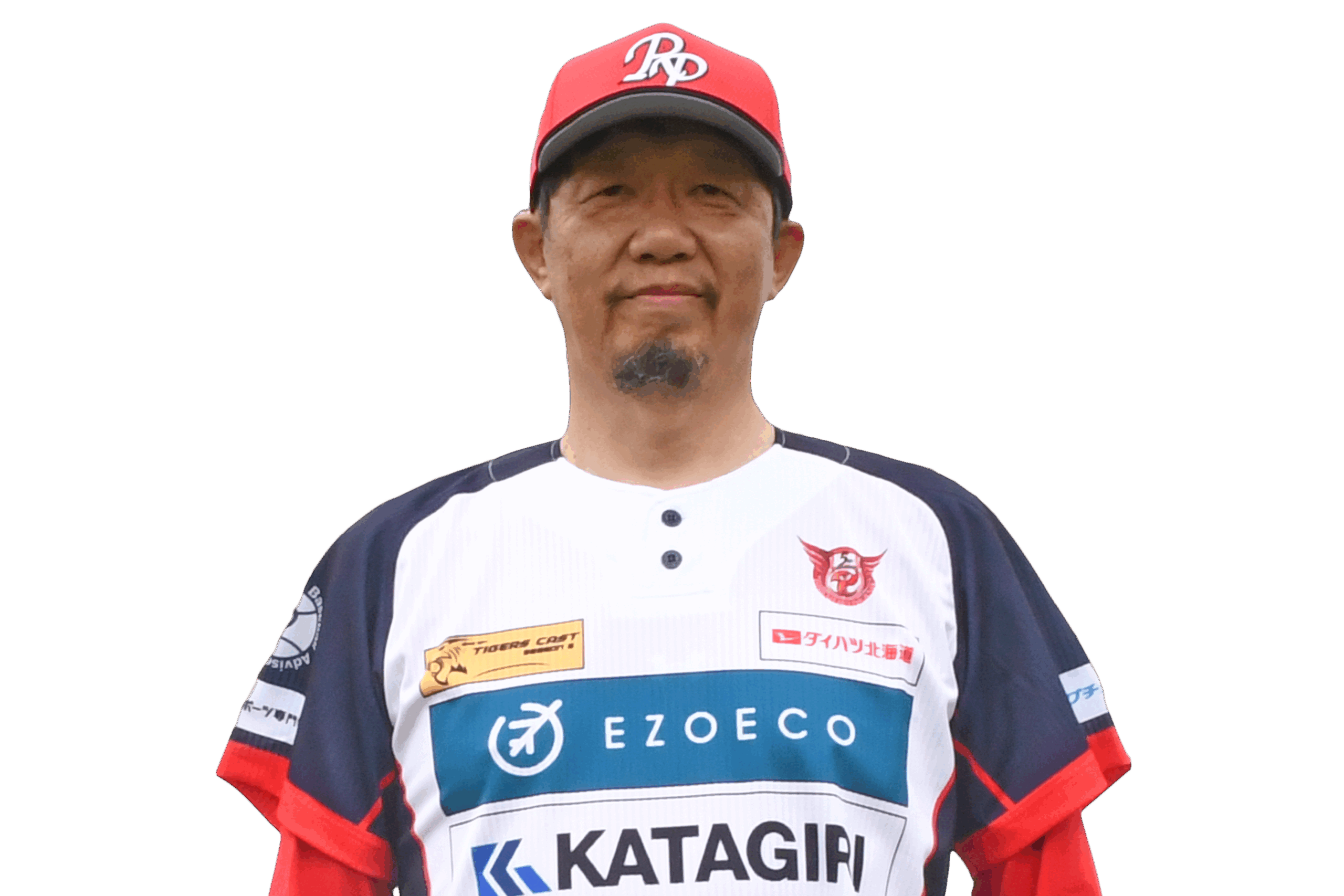 背番号91の川尻　哲郎コーチがユニフォーム姿で正面を向いている